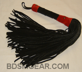 suede flogger, leather flogger bondage fetish adult