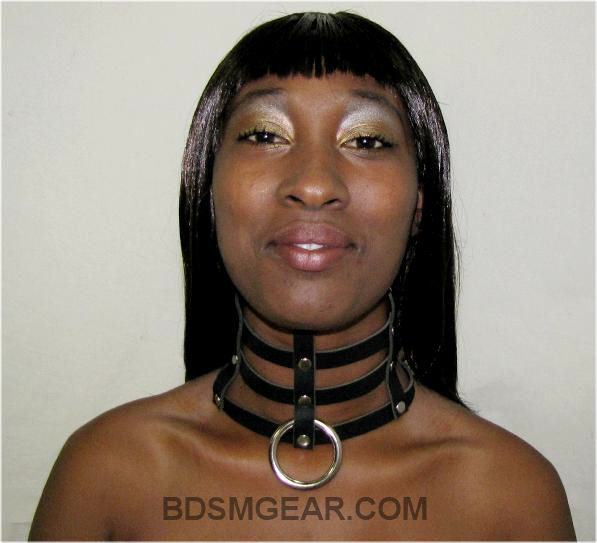 4 Strap Leather BDSM Collar