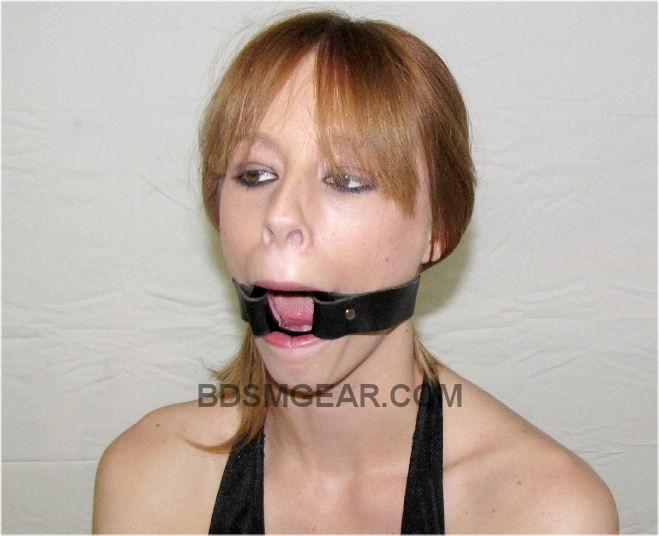 Hard Plastic Ring Gag oral sex mouth fuck