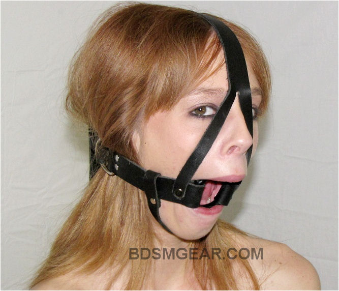 Hard Plastic Ring Gag With Harness mouth fucking