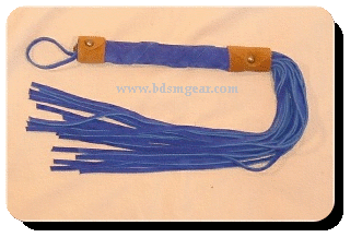 blue suede flogger bondage bdsm adult toys