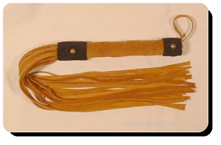 tan suede flogger bdsm bondage adult toys