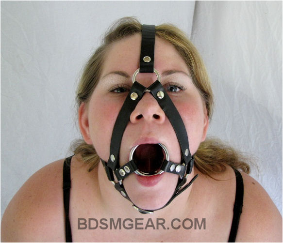 Bdsm Gag - Double Ring Gag with Harness