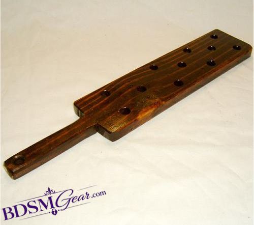 Heavy Wooden paddles with holes for sale, bdsm fetish & bondage