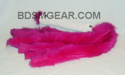 black rabbit hide flogger bdsm