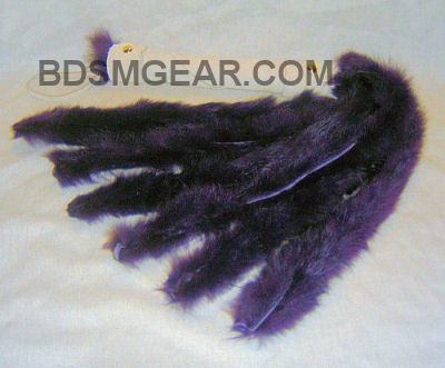 black rabbit hide flogger bdsm