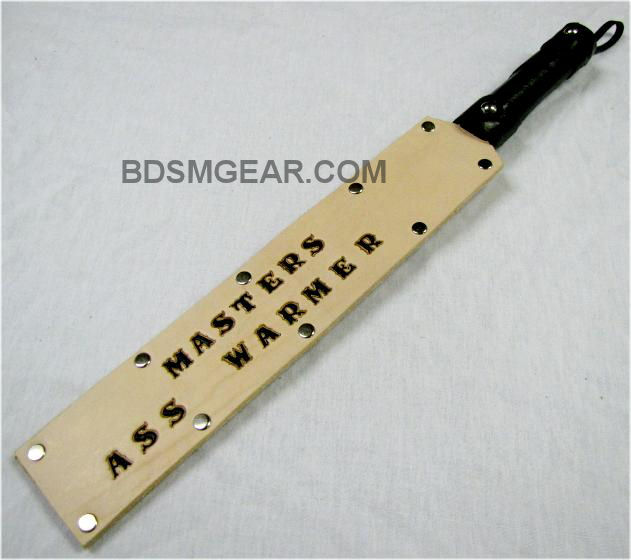 Stamped and Painted Personalized Leather Paddle