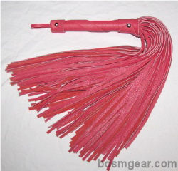 101 Lash Red Leather Flogger