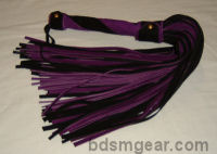 101 Lash Black and Purple Suede Floggers 