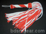 101 lash Red and White Flogger