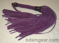 101 Lash Purple Suede Flogger with Black Suede Trim