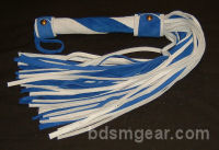 50 Lash White and Blue  Suede Flogger