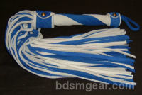 101 Lash White and Blue Suede Flogger