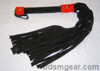 1/2 Inch 20 Lash Black Suede Flogger