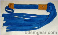 1/2 Inch 20 Lash Blue  Suede Flogger