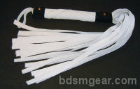 1/2 Inch 20 Lash White Suede Flogger