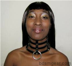 4 Strap Leather BDSM Collar