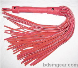 50 Lash Red Leather Flogger