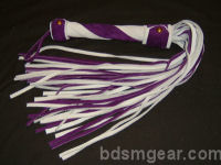 50 Lash White and Purple Suede Flogger