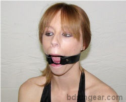 Hard Plastic Ring Gag mouth fucking