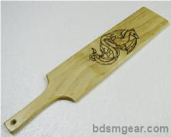 Hand Burned Long Dragon Paddle