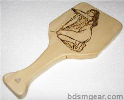 Hand Burned Naked Girl Paddle