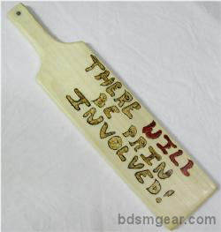 Hand Burned Pain Paddle