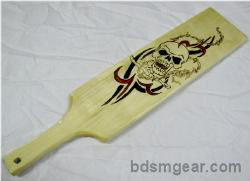 Skull in Barbed Wire Paddle
