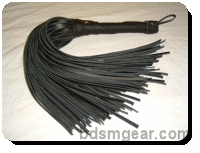 101 Lash Black Leather Flogger