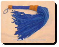 101 Lash Blue Suede Flogger