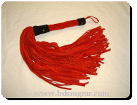 101 Lash Red Suede Flogger