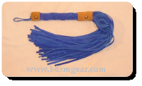 50 Lash Blue suede Flogger