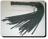 50 Lash Black Leather Flogger