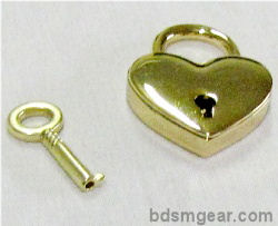 Brass Heart Shaped Pad Lock