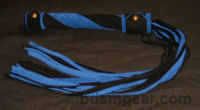 King Size Two Tone Standard Black  and Blue Suede Flogger