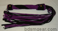 King Size Two Tone Black and Purple Suede Flogger