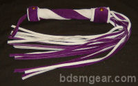 King Size Two Tone Purple and White Suede Flogger