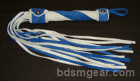 King Size Two Tone Blue and White Suede Flogger