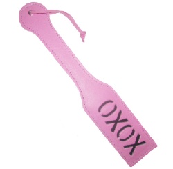 Pink Leather Hugs and Kisses Paddle