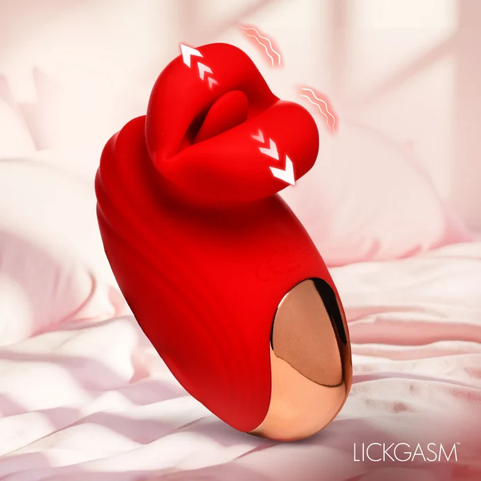 Mini Kisses Kissing & Vibrating Clitoral Stimulator Red