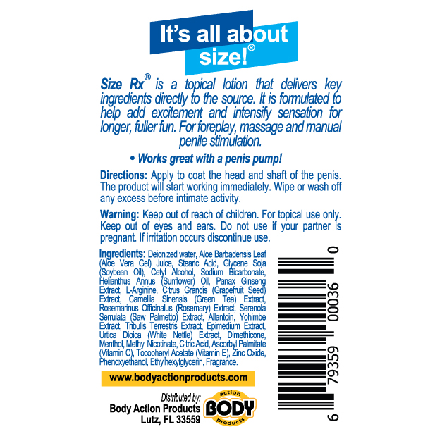 Size Rx Male Enhancement Formula 2 Oz