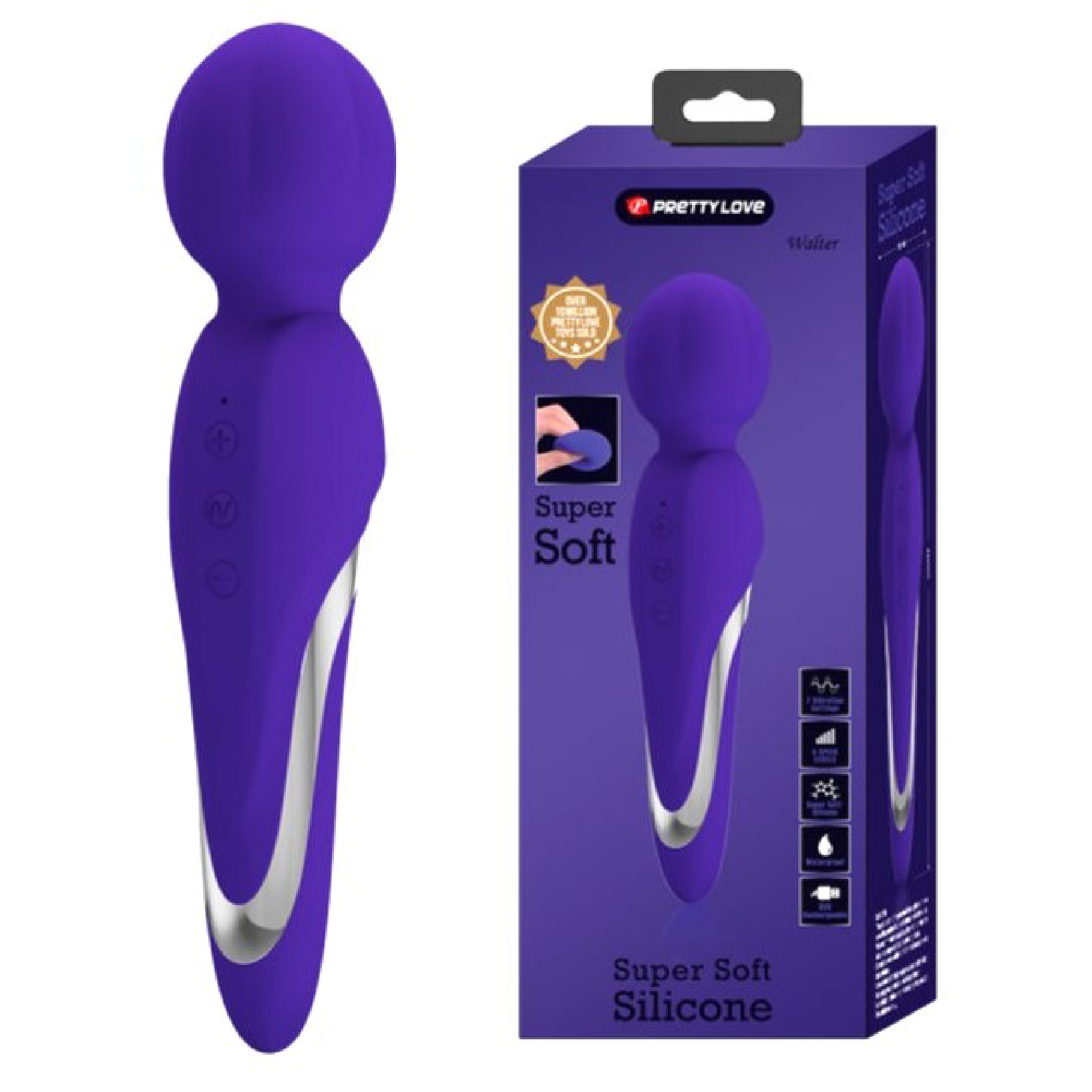 Walter Super Soft Silicone Wand - Violet