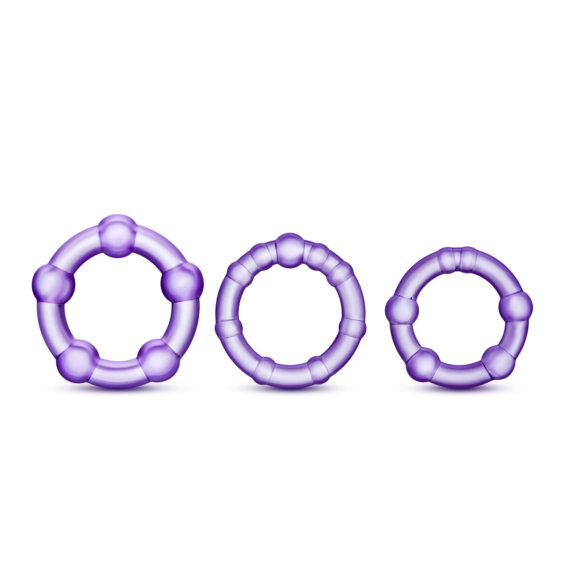 Stay Hard - Beaded Cock Rings - 3 Pack