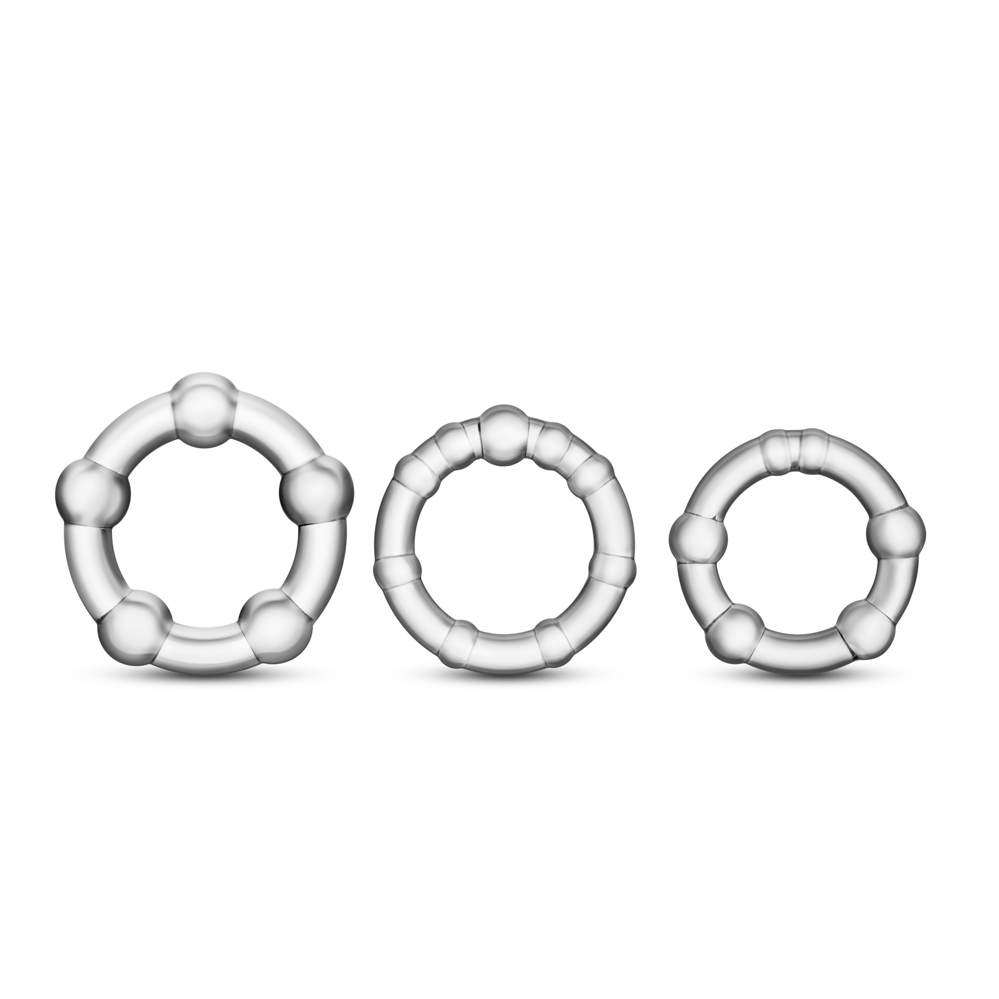 Stay Hard - Beaded Cock Rings - 3 Pack
