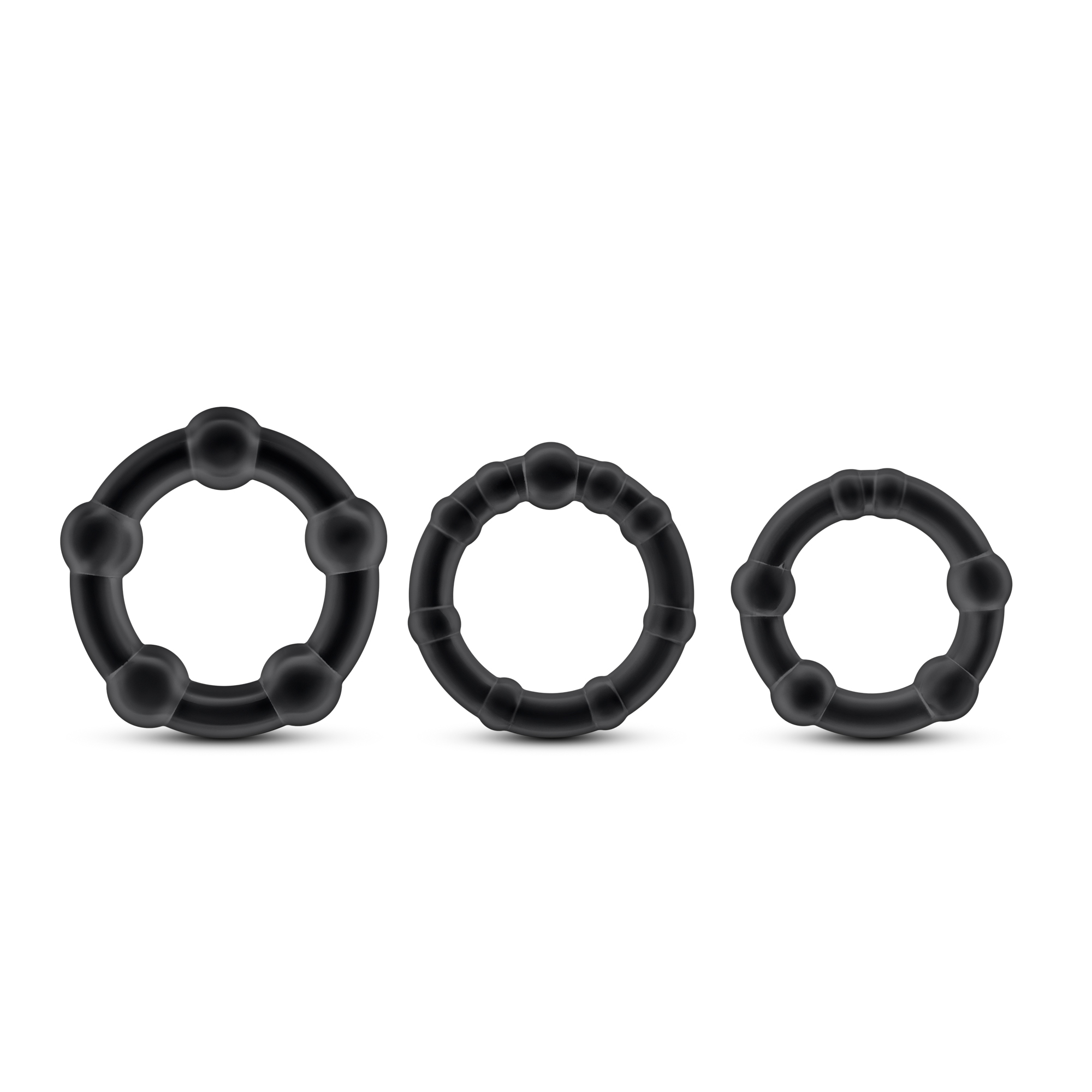 Stay Hard - Beaded Cock Rings - 3 Pack