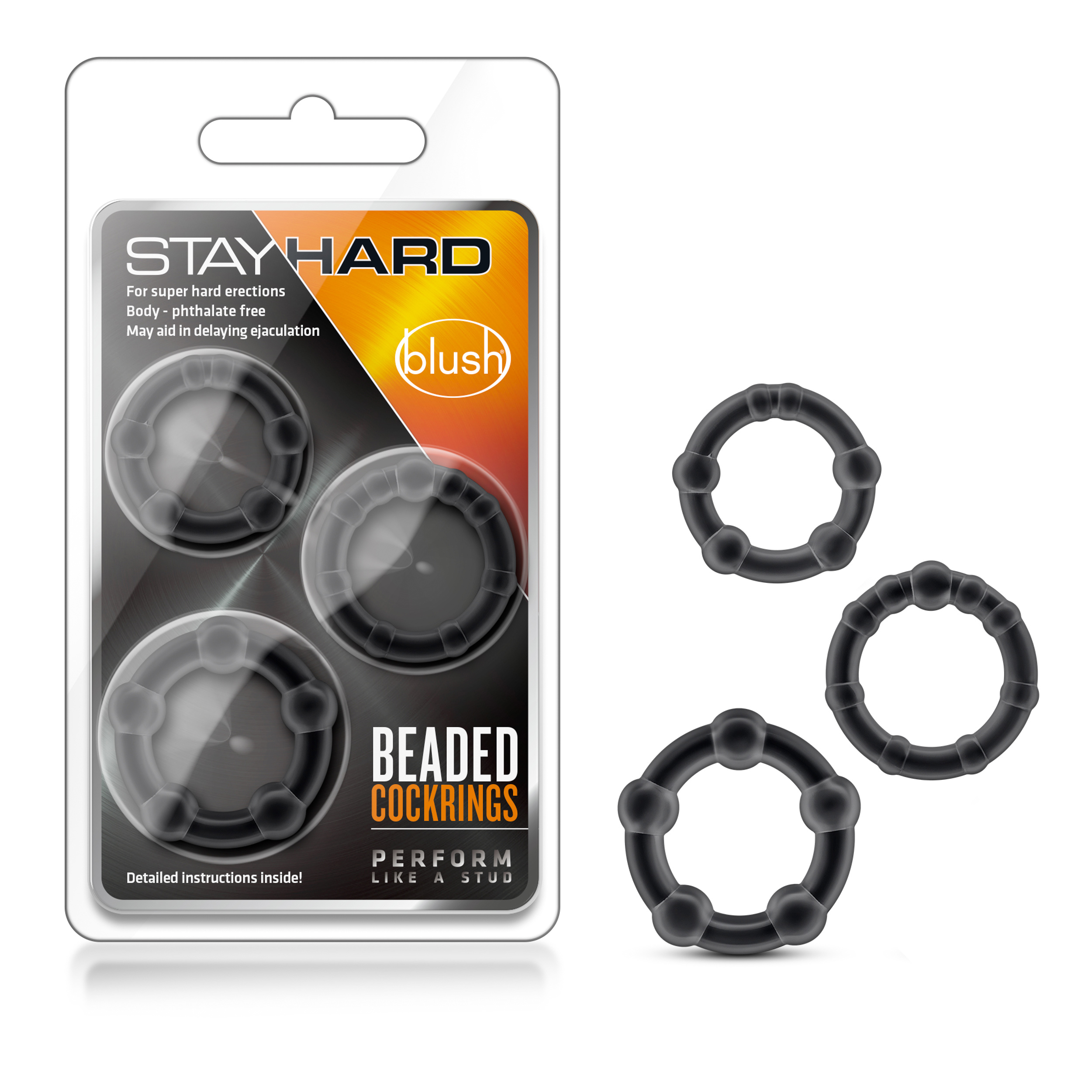 Stay Hard - Beaded Cock Rings - 3 Pack