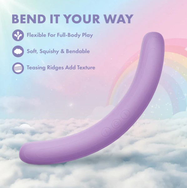 Play With Me Silicone Double Ended Vibrator - Purple
