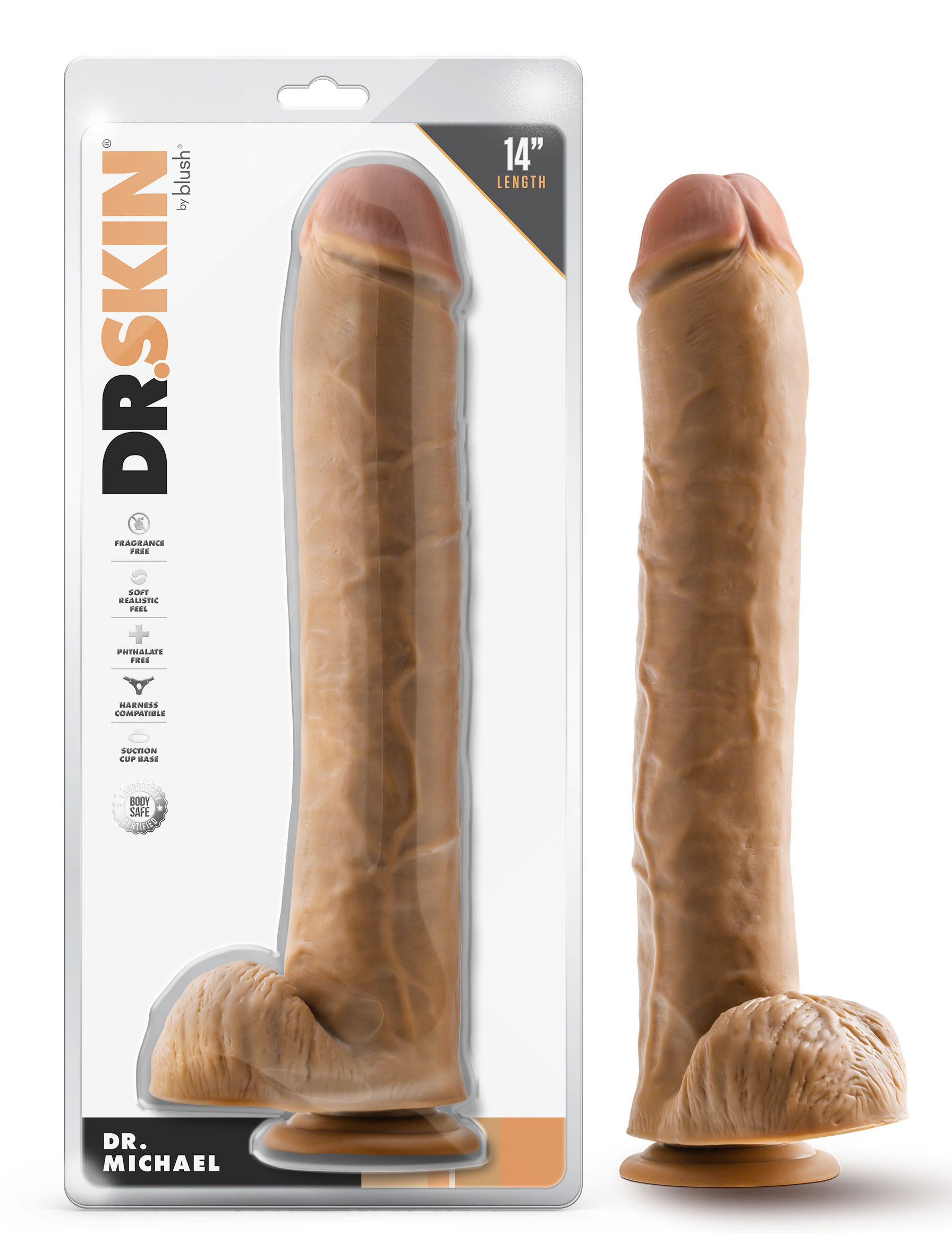 Dr. Skin - Dr. Michael - 14 Inch Dildo With Balls