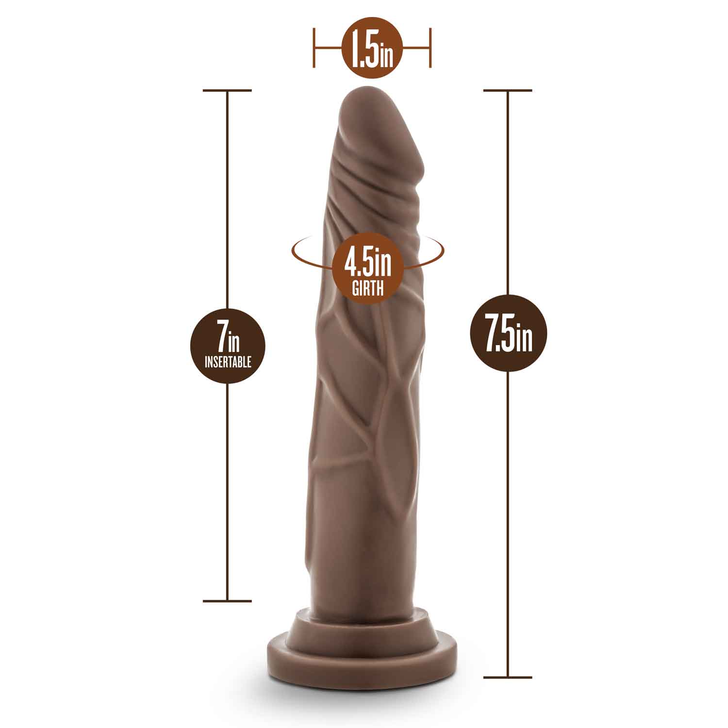 Dr. Skin Silicone - Dr. Carter - 7 Inch Dong With Suction Cup