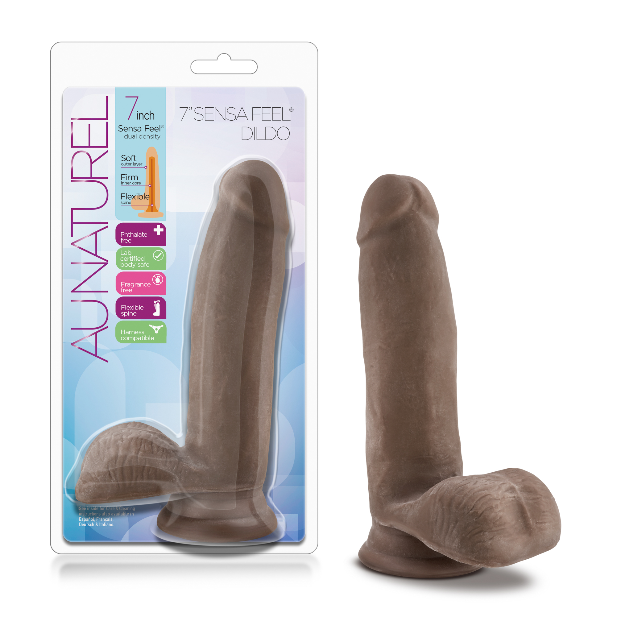 Au Naturel 7 Inch Sensa Feel Dildo